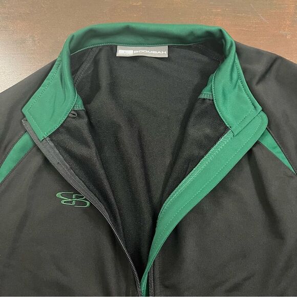 Boombah Zip Softball Cage Jacket Large Black Green - Picture 9 of 14